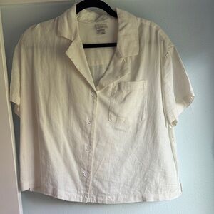 a new day White Crewneck Top with Label Detail